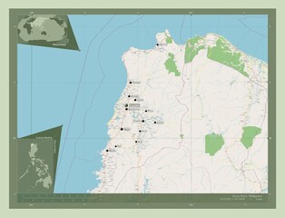 Ilocos Norte, Philippines. OSM. Labelled points of cities