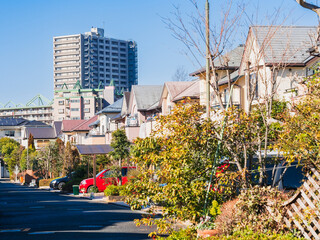 郊外の住宅地　無電柱化タウン