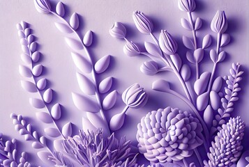 Pastel lavender 3d minimalism background ai generated