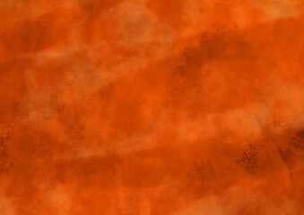 ストロークの見えるザラザラしたオレンジの水彩風背景素材