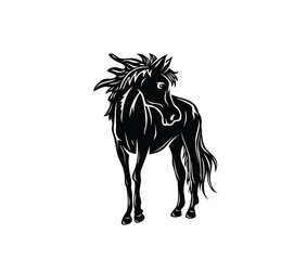 Horse Silhouette, art vector design