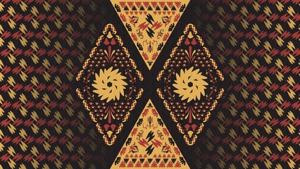 Ornamental Geometrical pattern - decorative illustrations, Vintage, antique, ancient, old, traditional, culture, wallpaper, desktop, cover, background, textile, fabric, damask, batik, tapestry, rug