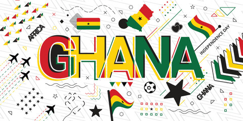 background of ghana independence day, to commemorate the big day of ghana - obrazy, fototapety, plakaty
