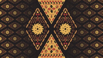 Ornamental Geometrical pattern - decorative illustrations, Vintage, antique, ancient, old, traditional, culture, wallpaper, desktop, cover, background, textile, fabric, damask, batik, tapestry, rug