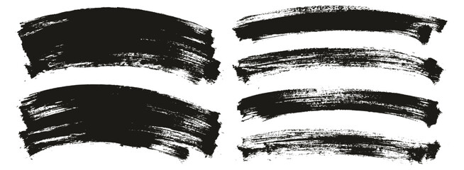 Flat Paint Brush Thin Long Curved Background Mix High Detail Abstract Vector Background Mix Set 
