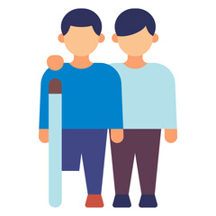 disability people assistant illustration