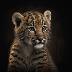 Obraz premium Tiger Cub Portrait