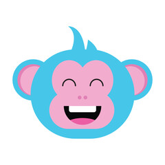 face cute monkey cartoon illustration 