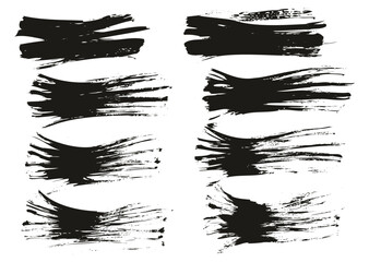 Flat Fan Brush Thin Short Background High Detail Abstract Vector Background Set 