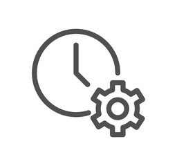 Obraz premium Robotic process automation related icon outline and linear vector.