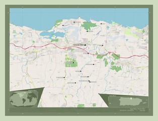 Vega Baja, Puerto Rico. OSM. Labelled points of cities