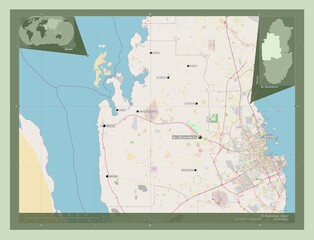 Al Shahaniya, Qatar. OSM. Labelled points of cities