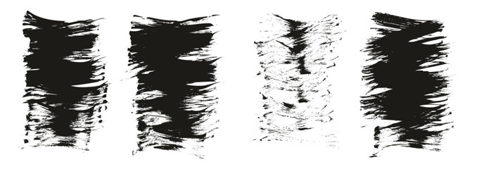 Flat Fan Brush Thin Short Background High Detail Abstract Vector Background Set 