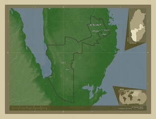 Ar Rayyan, Qatar. Labelled points of cities