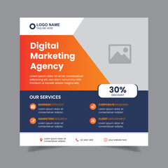Obraz premium Corporate Business social media post design templates for digital marketing editable HQ