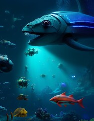 sea creatures, generated by generative ai
