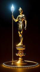 a golden statue of the nature preserver, generated by generative ai