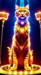 The ruling cat of the kingdom, generated by generative ai