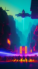 samurai battle show, generated by generative ai
