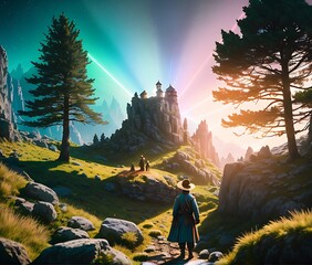 the royal view from the hill, generated by generative ai