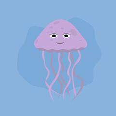 underwater character jellyfish