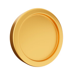 3d coin gold golden luxury icon illustration render