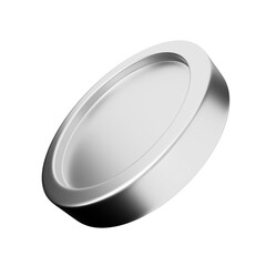 3d coin silver icon illustration render