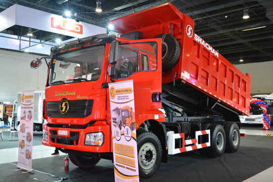 Shacman H3000 dumptruck at Manila commercial vehicle show in Pasay, Philippines