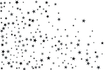 Obraz premium Star confetti. Silver casual confetti background. Bright design pattern.