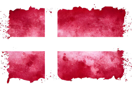 Flag of Denmark, Scandinavia, Faroe Islands and Greenland, Generative AI.