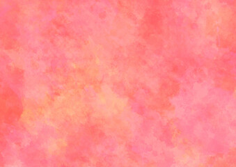 飛沫の見える桃のようなピンクと黄色の水彩風背景素材