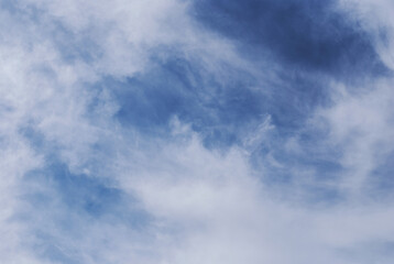 Blue sky with white clouds in summer
