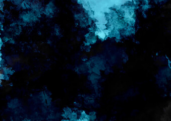 Obraz na płótnie Canvas 飛沫の見える鮮やかでダークな黒と水色の背景素材