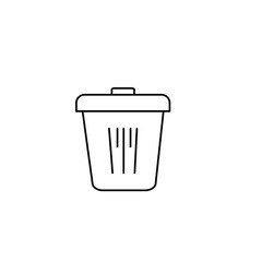 Garbage Can Icon design stock illustration