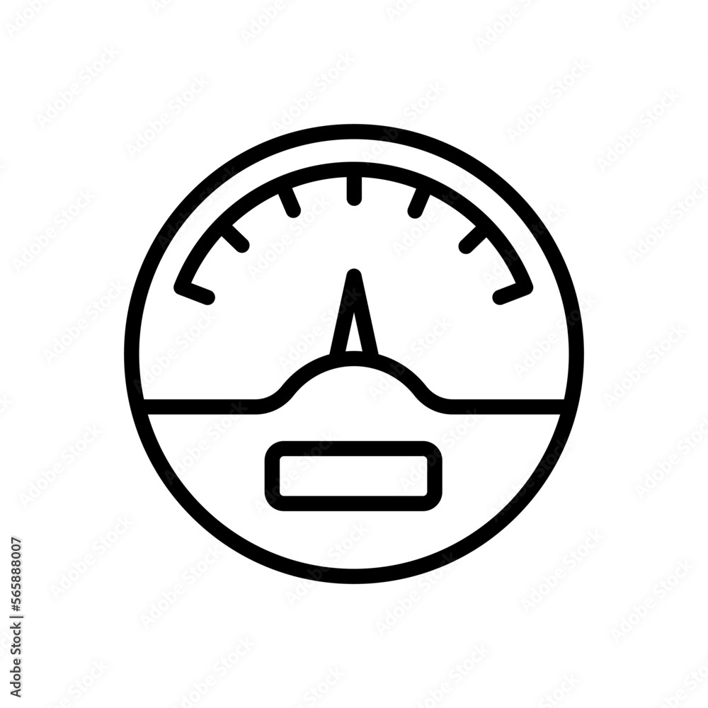 Poster voltmeter outline vector icon isolated on white background. voltmeter line icon for web, mobile and 