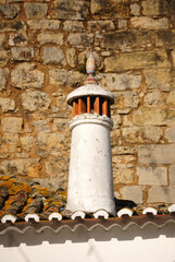 Obraz premium Chimenea típica portuguesa, Óbidos