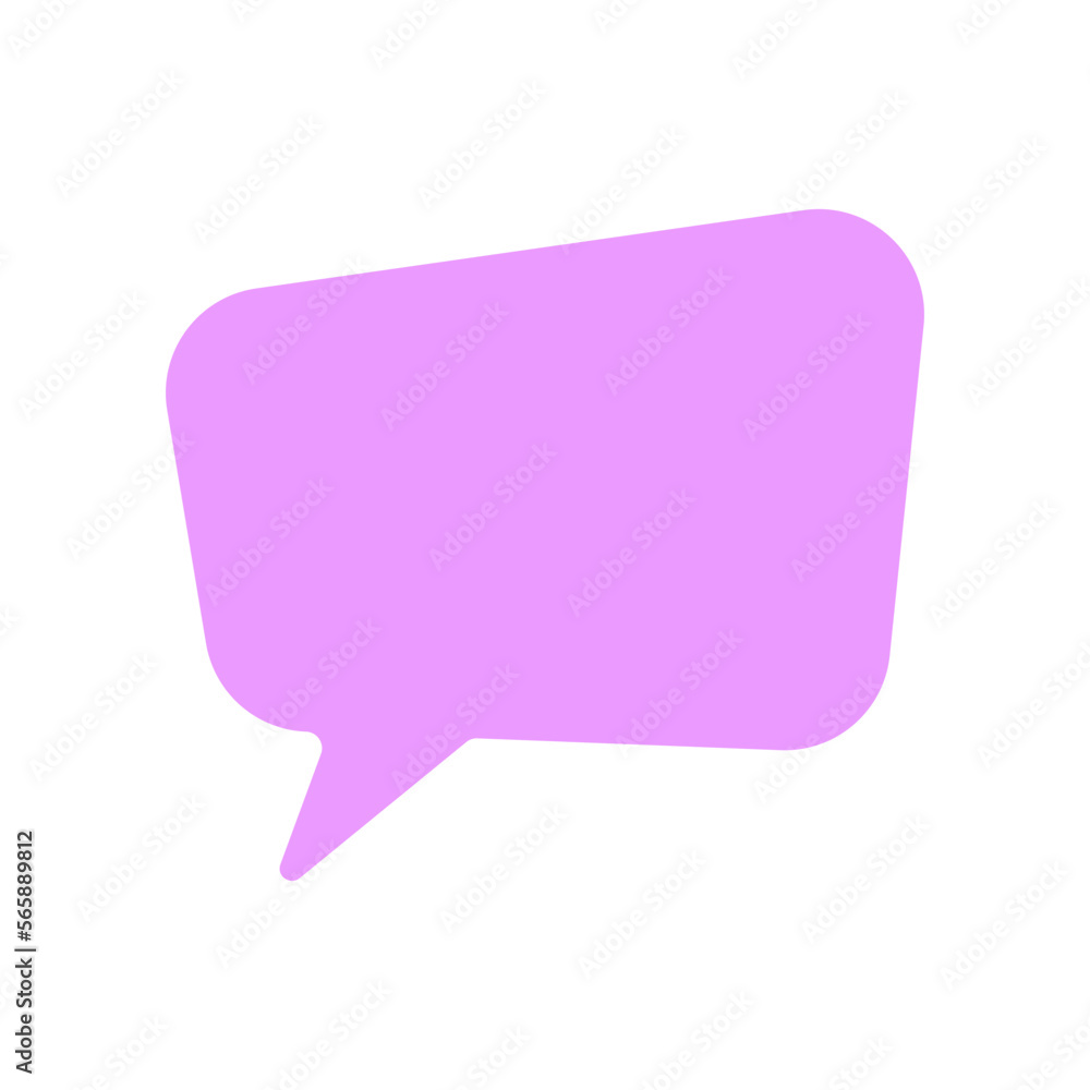 Poster purple color speech bubble vector illustration isolated on white background. purple speech bubble fo