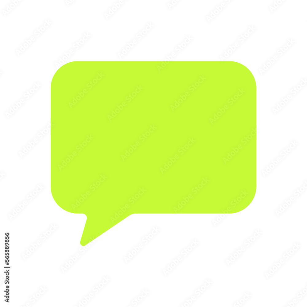Poster green color speech bubble vector illustration isolated on white background. green speech bubble for 
