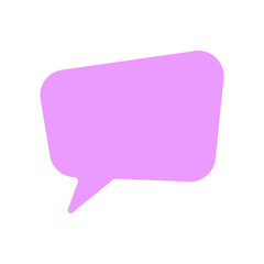 purple color speech bubble vector illustration isolated on white background. purple speech bubble for web and ui design, presentation and social media post