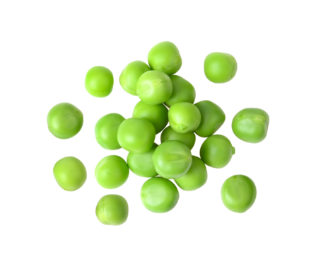 Green peas isolated on transparent png