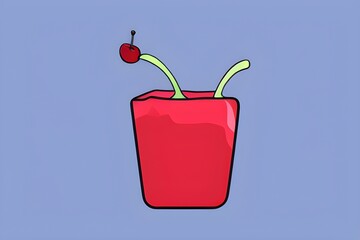 Chill Out with the Coolest Cherry in Ice Vector Art