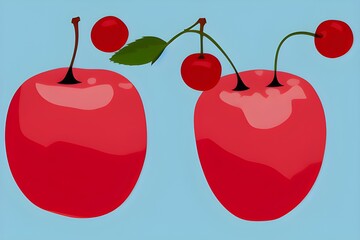 Chill Out with the Coolest Cherry in Ice Vector Art