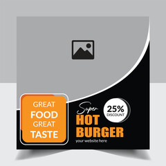 Restaurant Business social media post design templates for social media marketing  editable HQ 