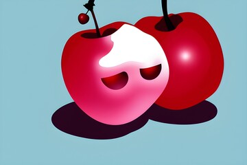 Chill Out with the Coolest Cherry in Ice Vector Art