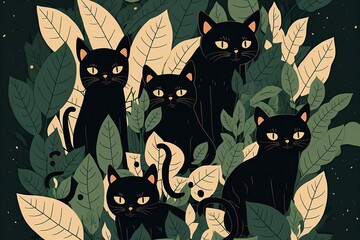 Cute black cats everywhere