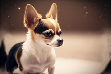 a chihuahua with magical fantasy lighting