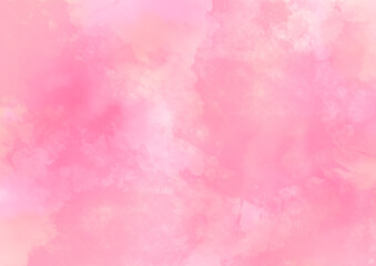 飛沫が見えるピンクの水彩風の背景素材
