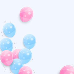 Fototapeta na wymiar Pastel helium balloon background
