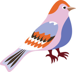 A small beautiful bird.  Vector file for designs.
