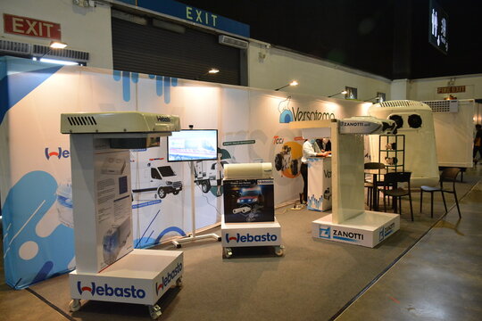 Webasto booth display at Transport and Logistics show in Pasay, Philippines